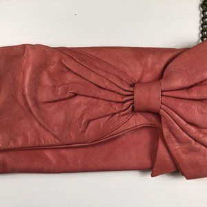 Red Valentino Pink Clutch Bag with Chain